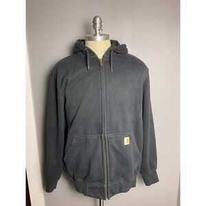 Carhartt Mens Rain Defender Loose Fit Zip Hoodie Black TS0614-M Medium